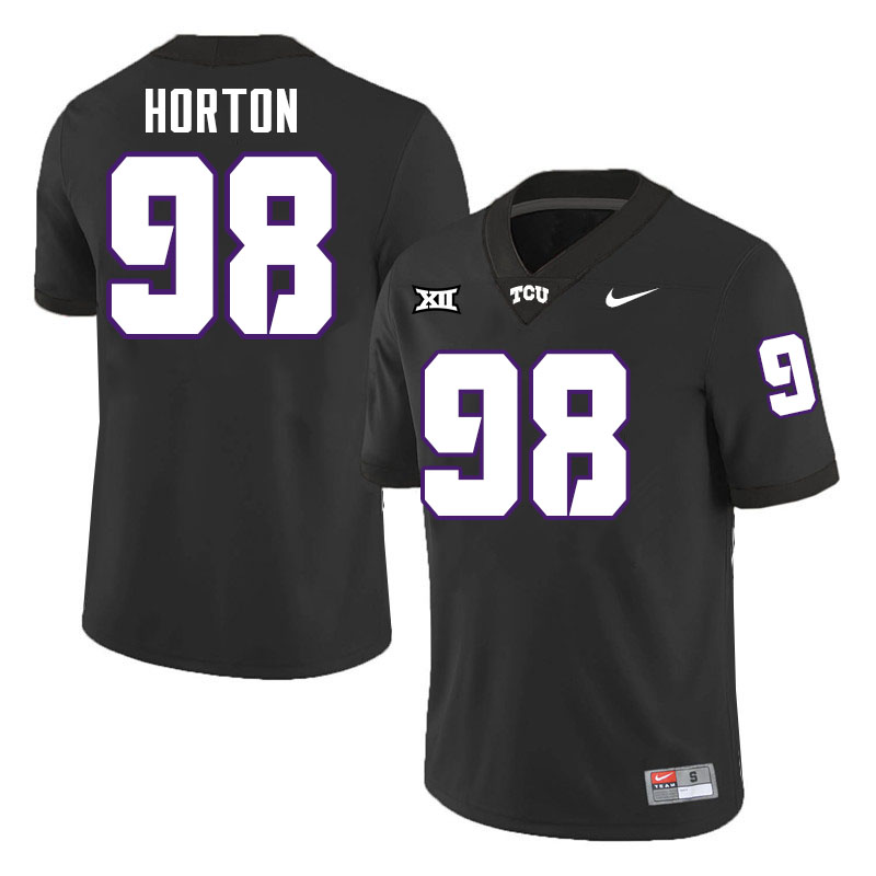 #98 Dylan Horton TCU Jersey,Texas Christian University Horned Frogs Football Jersey-Black